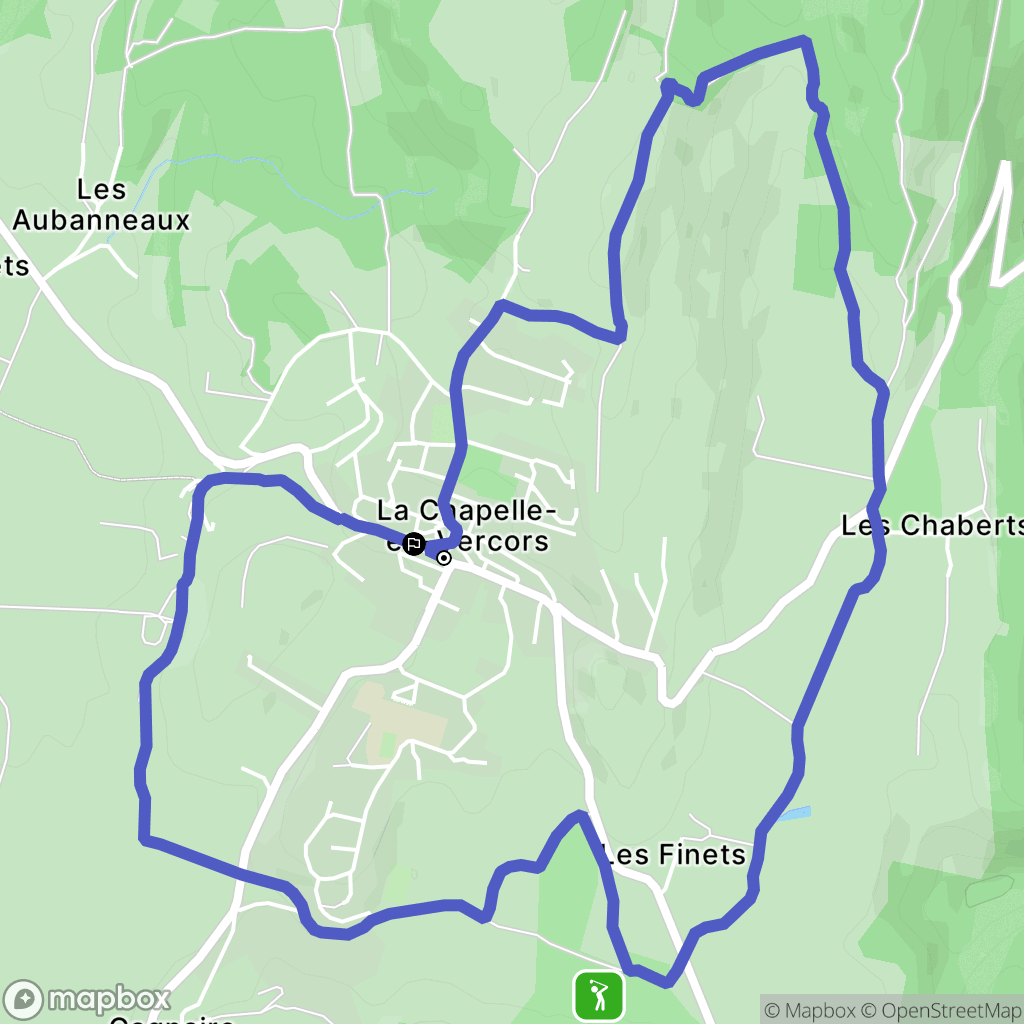 La Chapelle-en-Vercors : carte du parcours de randonnée - France