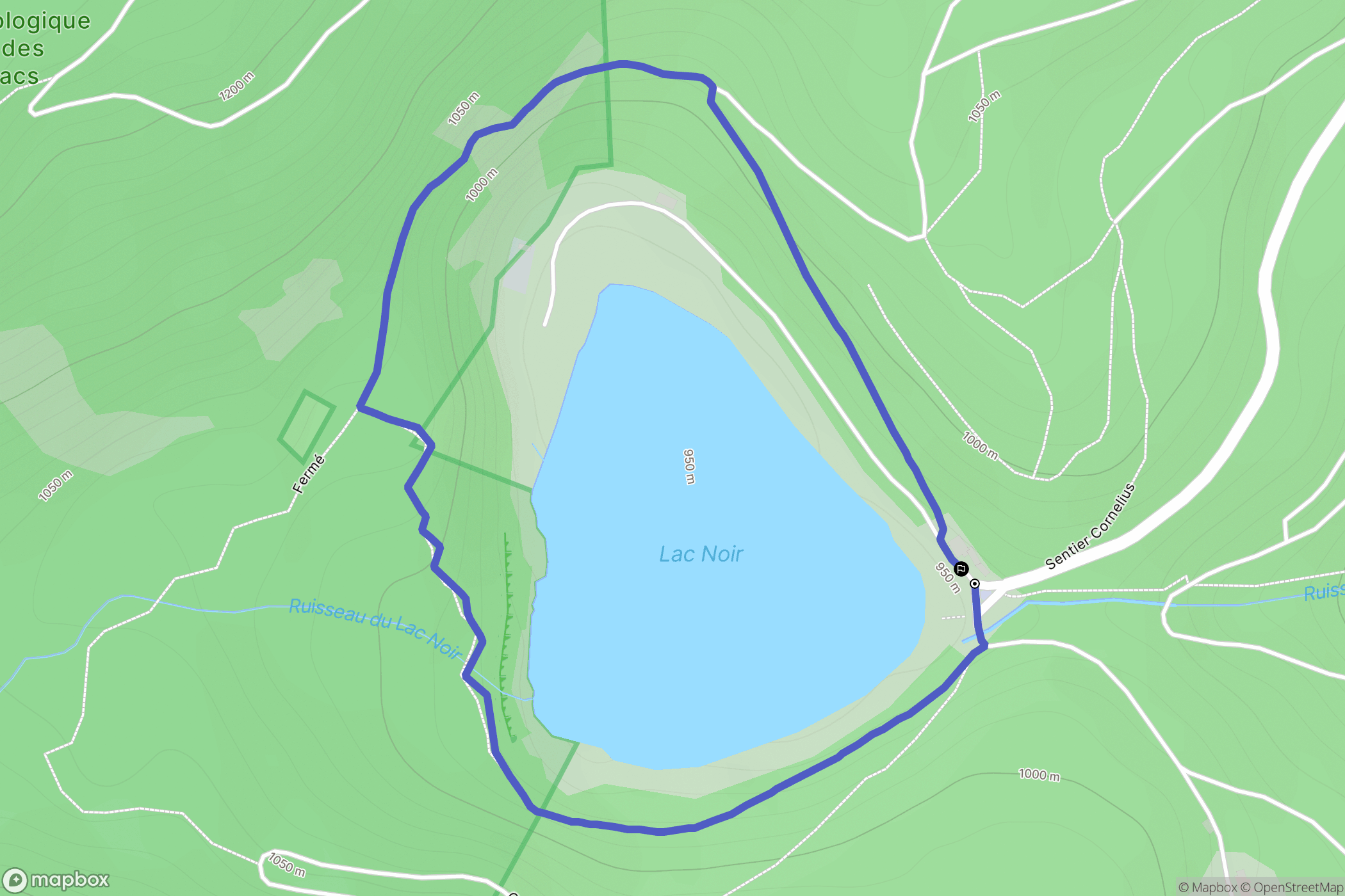 Pairis : carte du parcours de randonnée - France