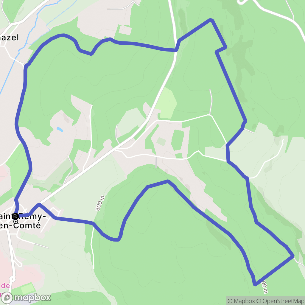 Saint-Rémy-en-Comté : carte du parcours de randonnée - France