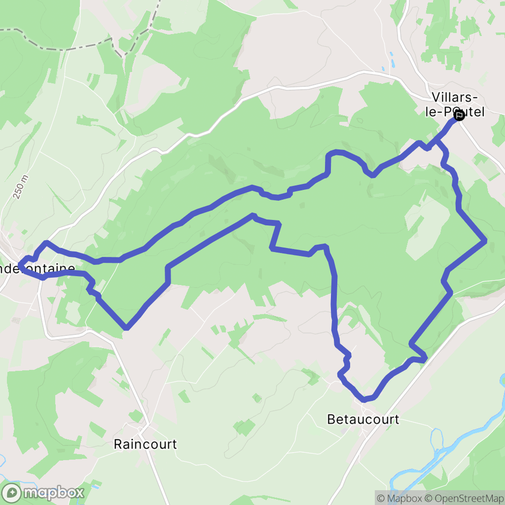 Villars-le-Pautel : carte du parcours de randonnée - France