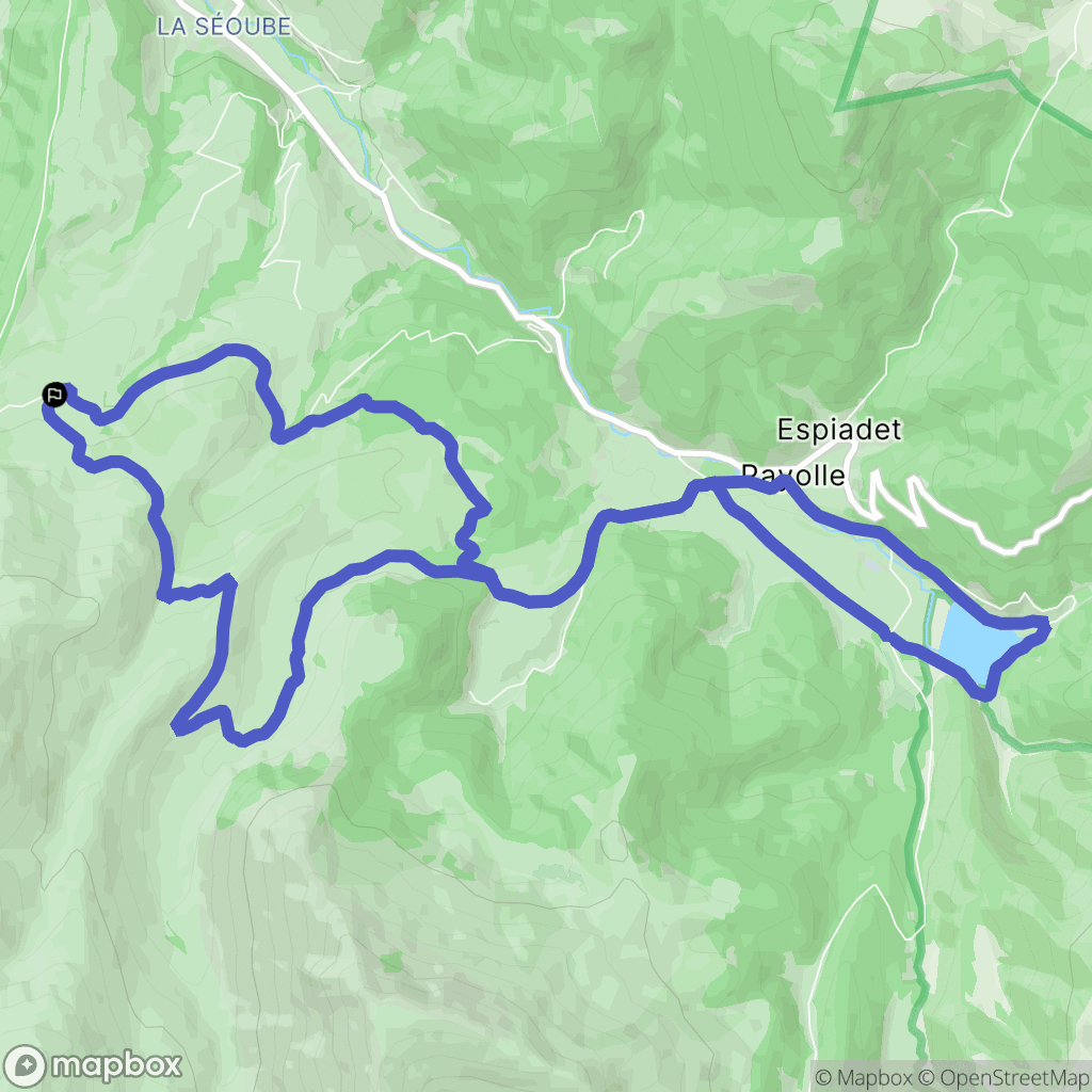 Campan : carte du parcours de randonnée - France