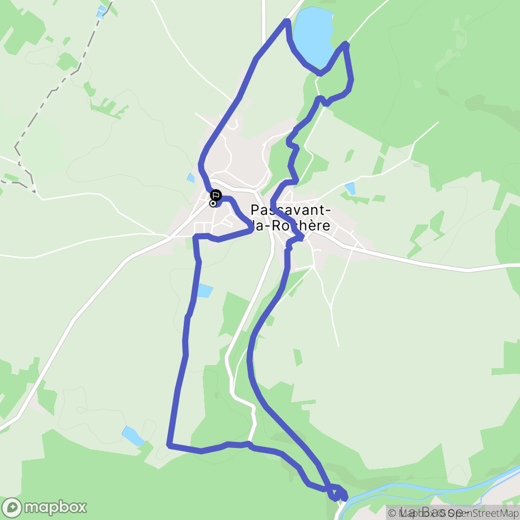 Passavant-la-Rochère : carte du parcours de randonnée - France