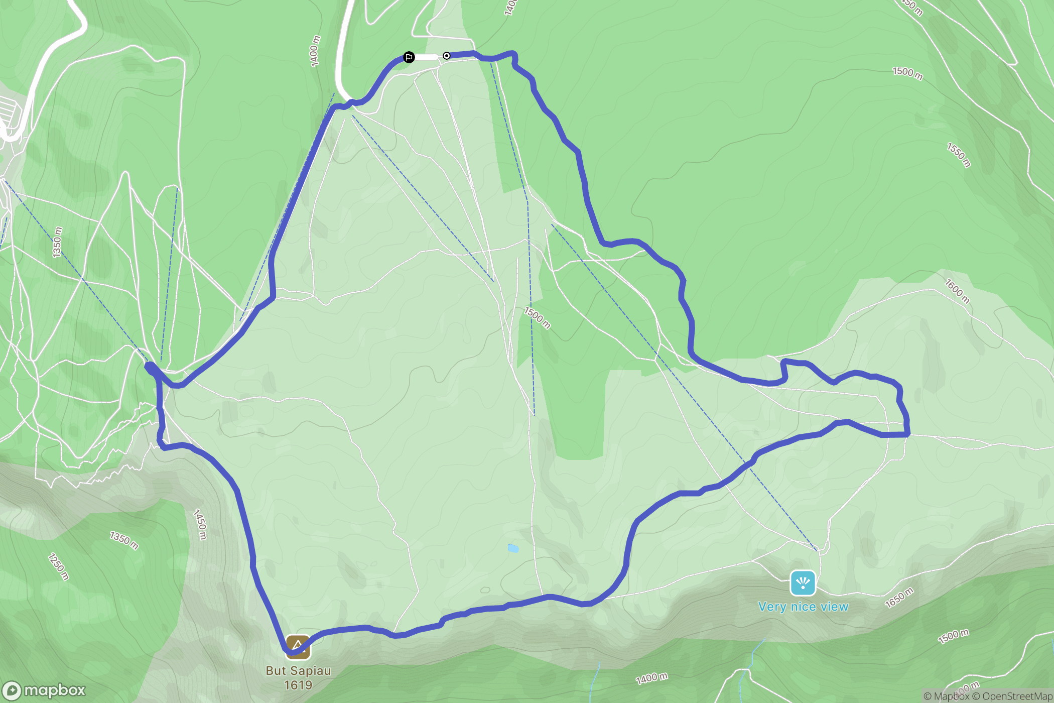 Saint-Agnan-en-Vercors : carte du parcours de randonnée - France