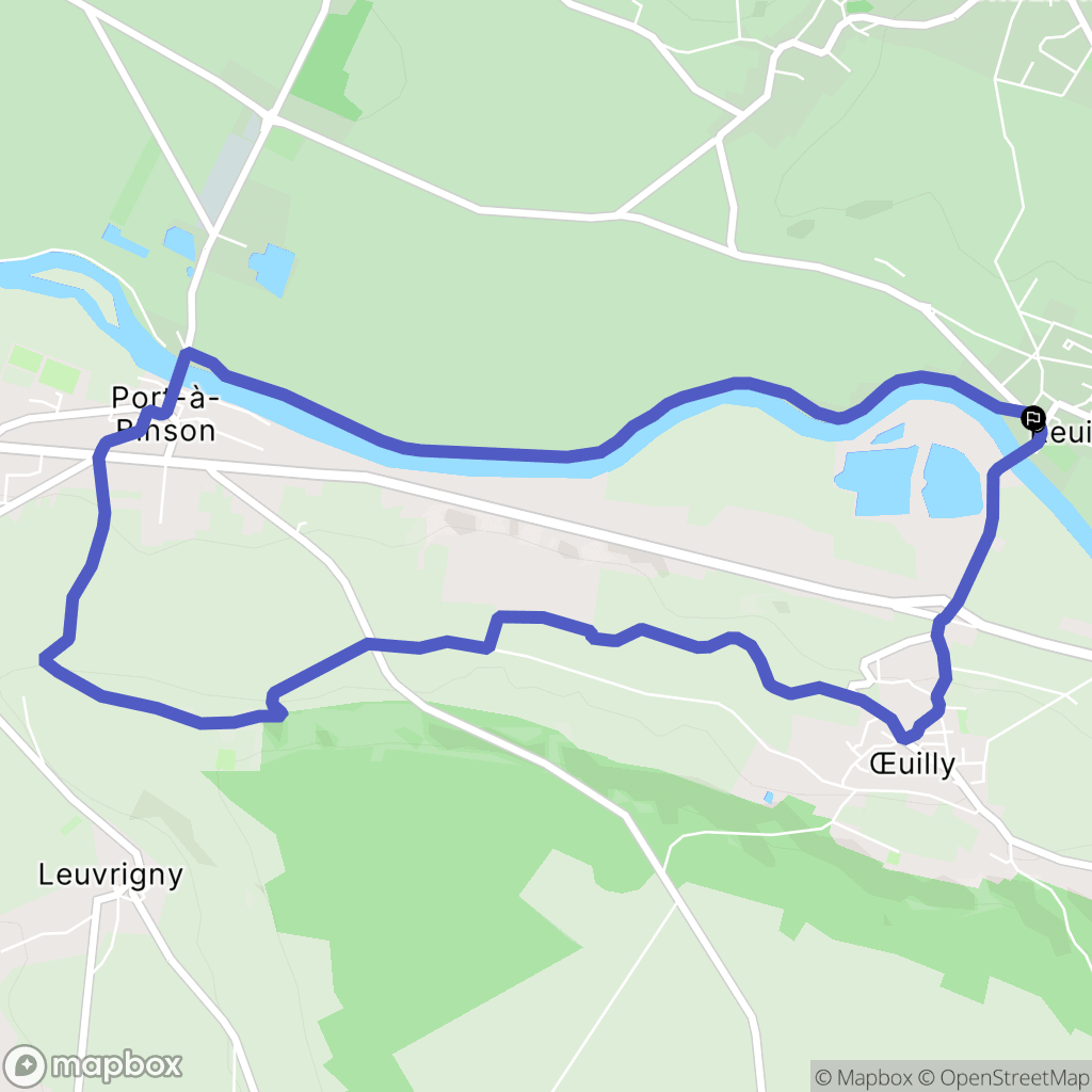 Reuil : carte du parcours de randonnée - France