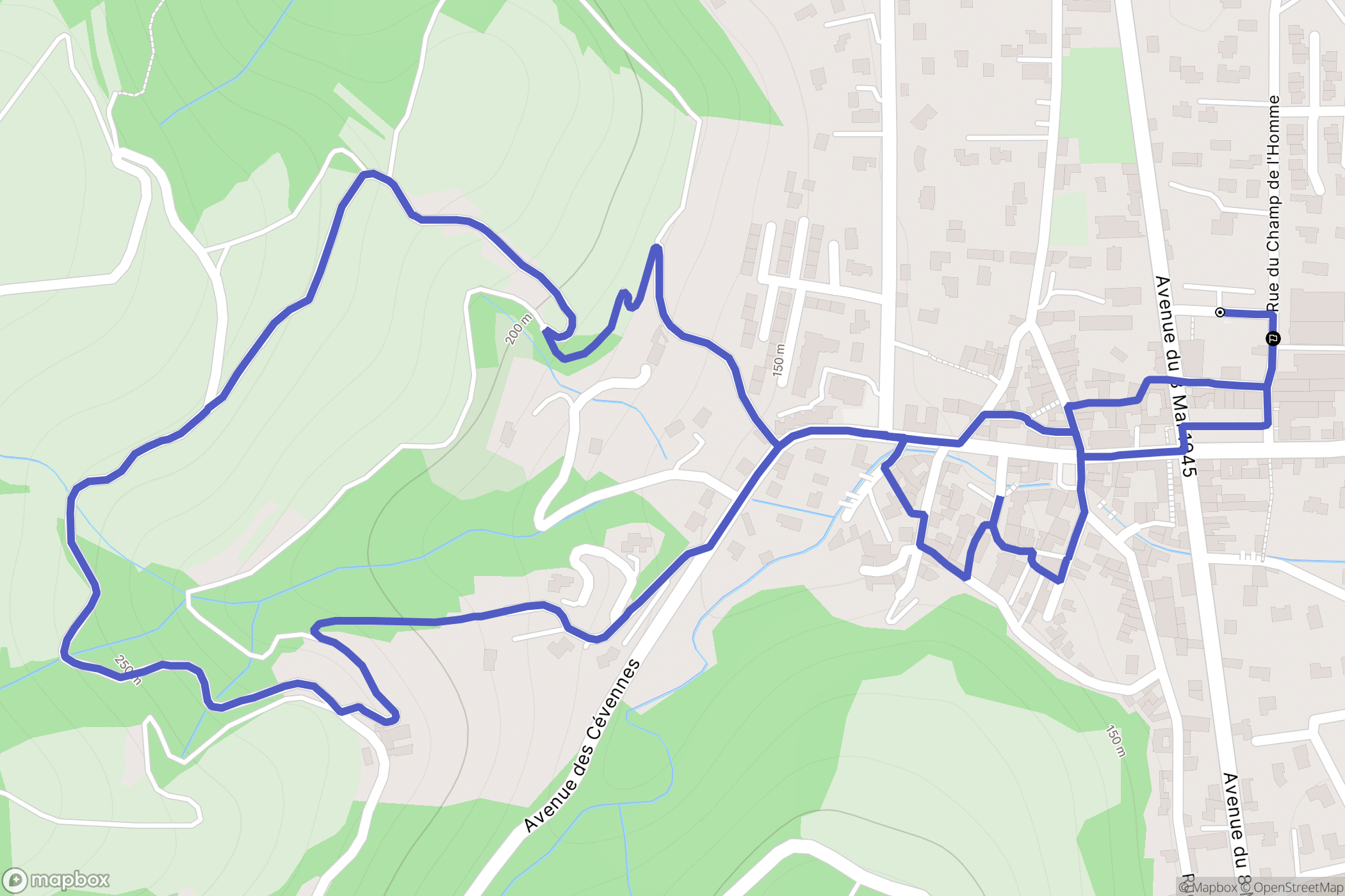 Sarras : carte du parcours de randonnée - France