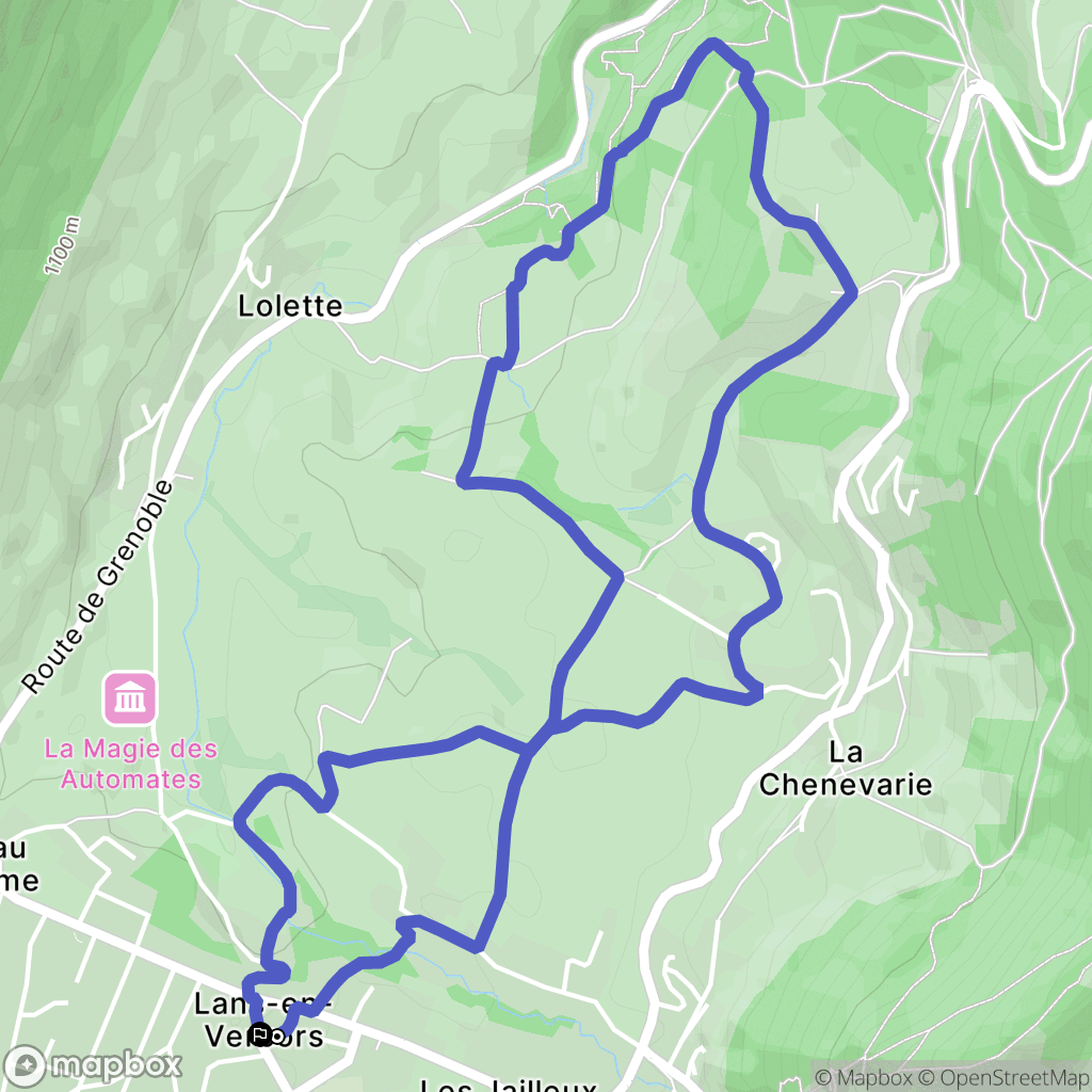 Lans-en-Vercors : carte du parcours de randonnée - France