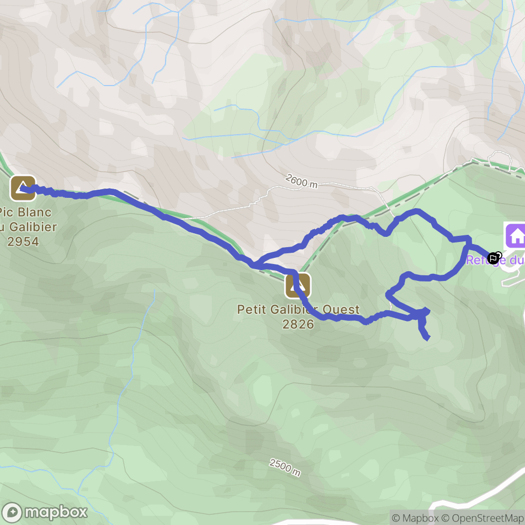 La Grave : carte du parcours de randonnée - France