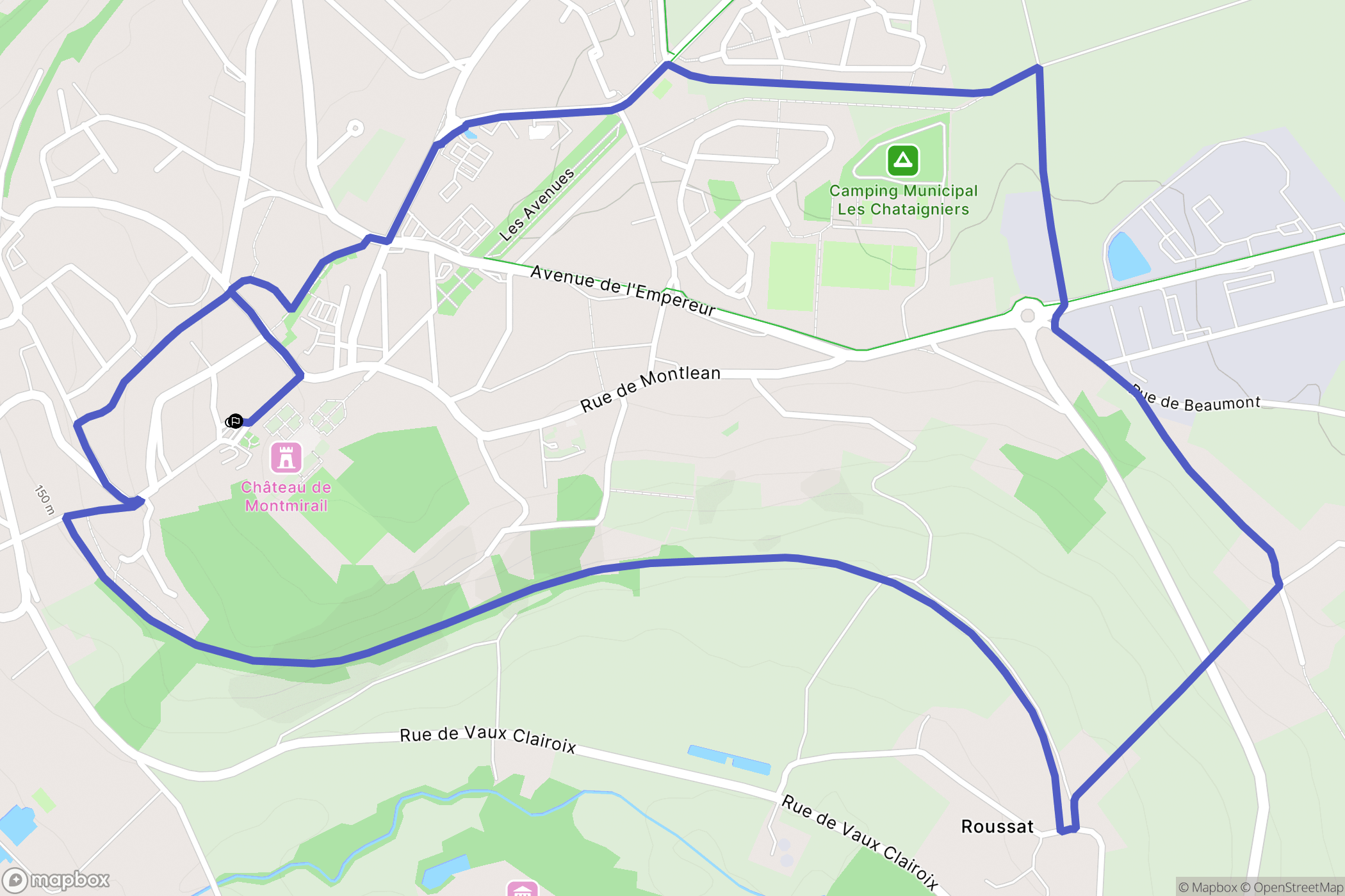 Montmirail : carte du parcours de randonnée - France