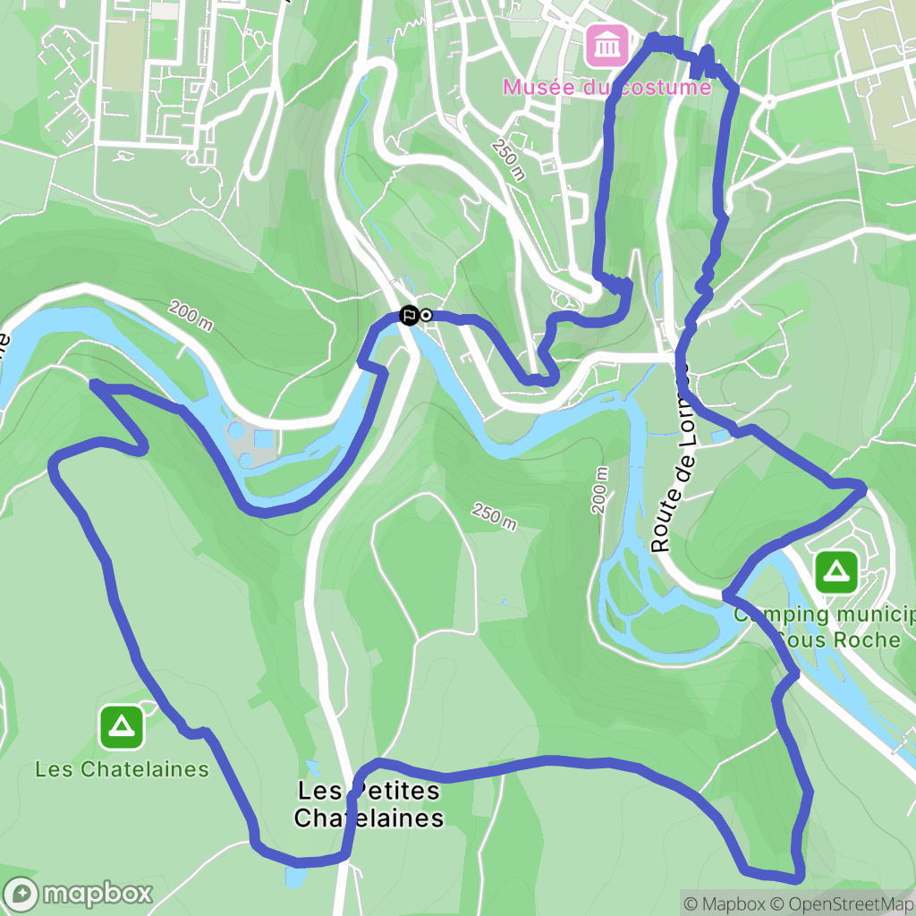 Avallon : carte du parcours de randonnée - France