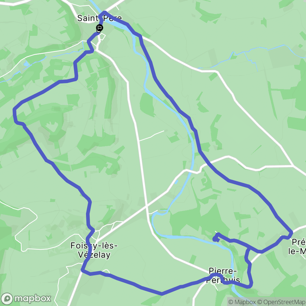 Saint-Père : carte du parcours de randonnée - France