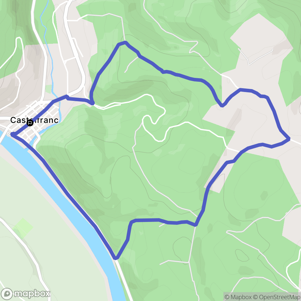 Castelfranc : carte du parcours de randonnée - France