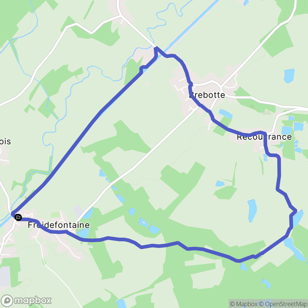 Froidefontaine : carte du parcours de randonnée - France