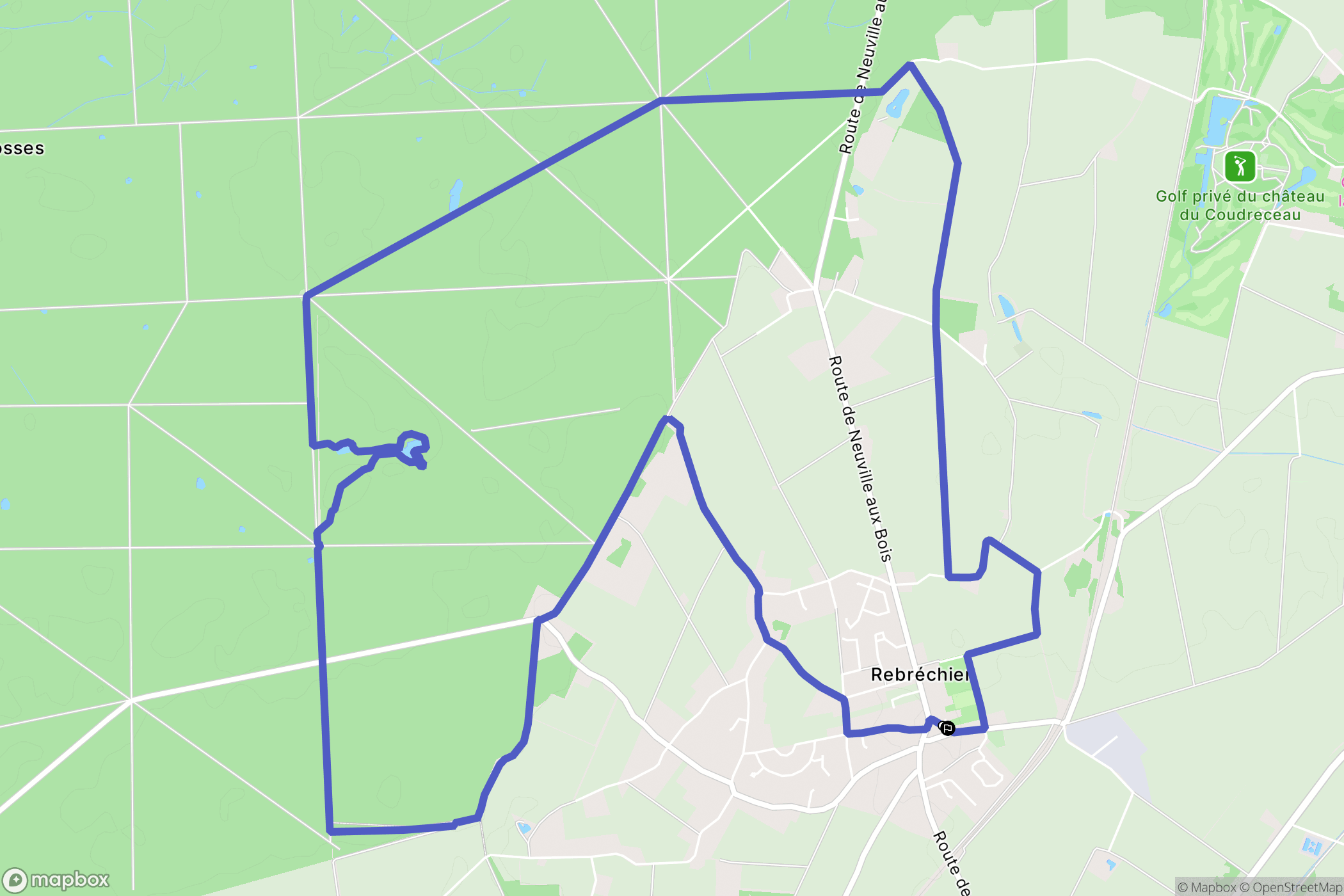 Rebréchien : carte du parcours de randonnée - France