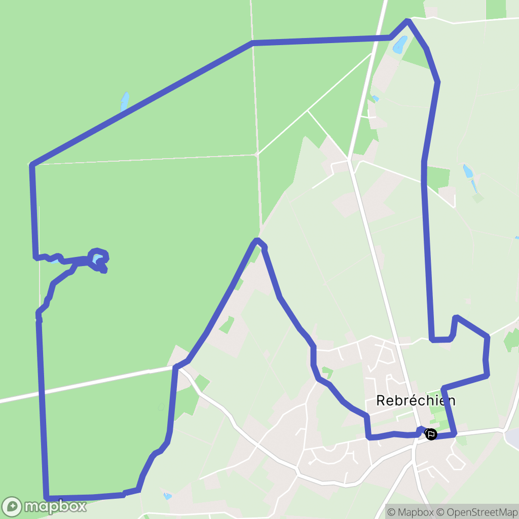 Rebréchien : carte du parcours de randonnée - France