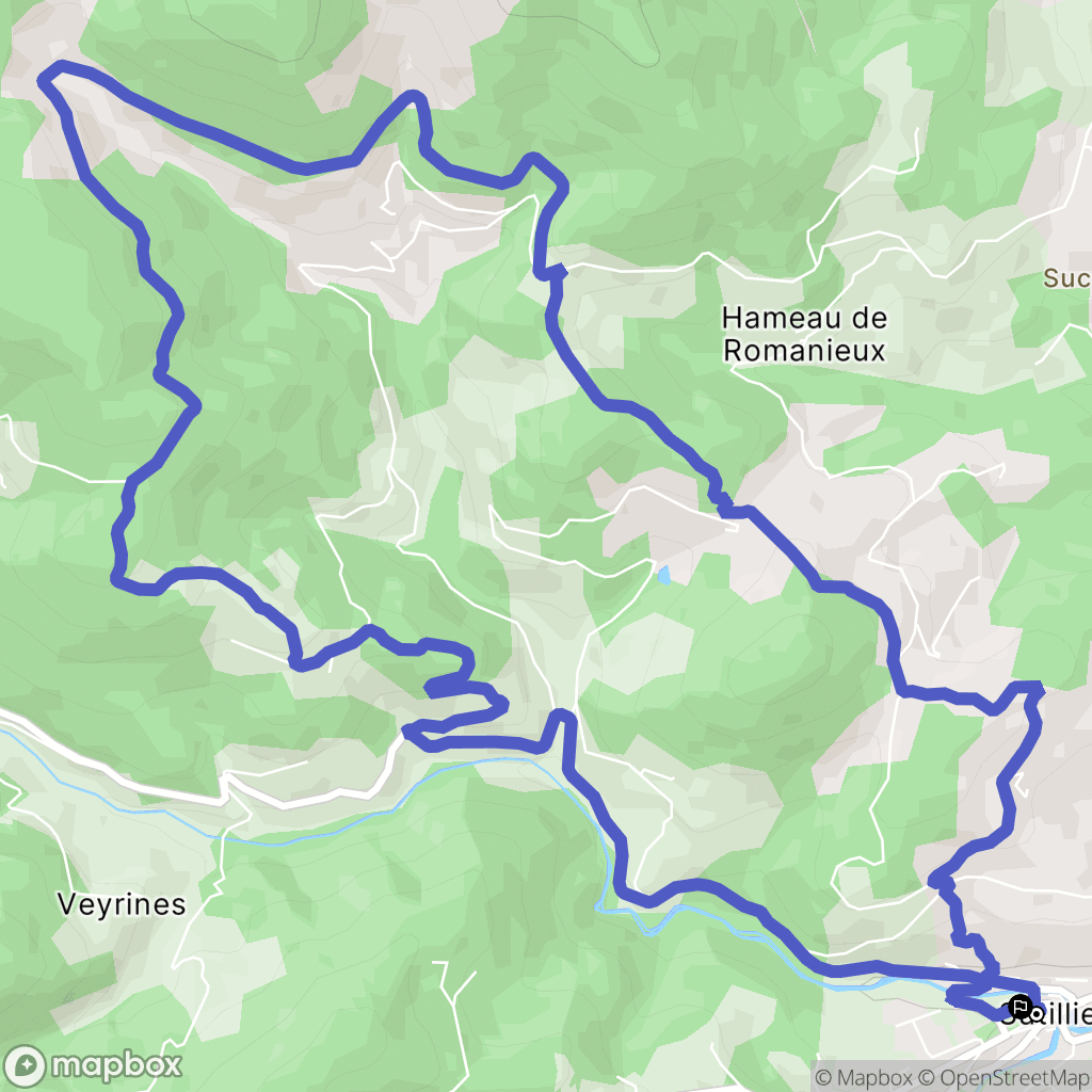 Satillieu : carte du parcours de randonnée - France
