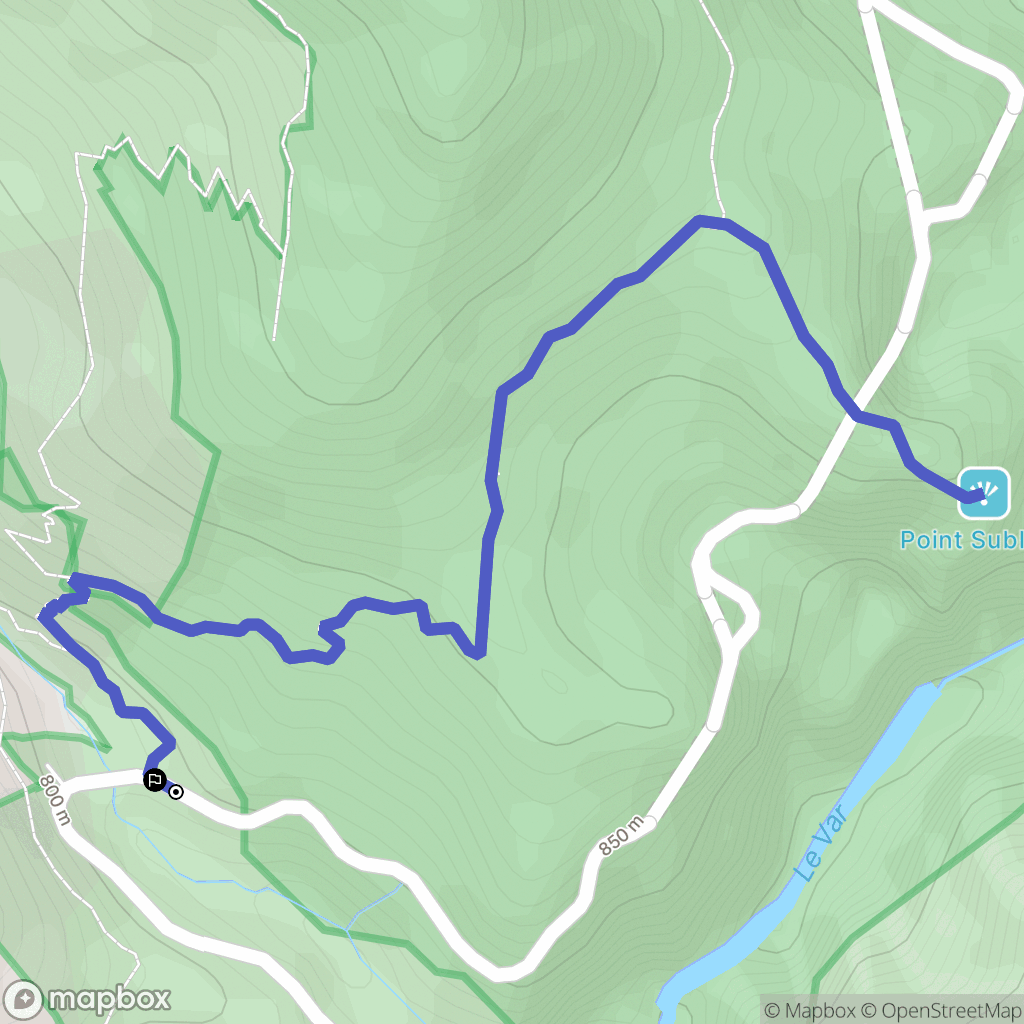 Daluis : carte du parcours de randonnée - France