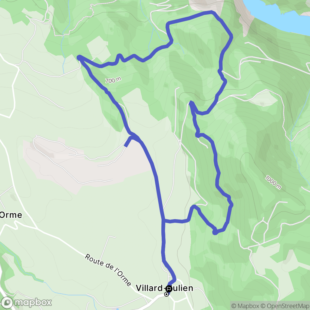 Villard-Julien : carte du parcours de randonnée - France