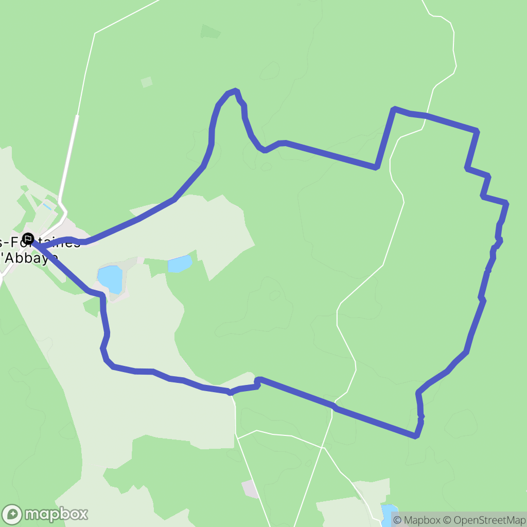 Trois-Fontaines-l'Abbaye : carte du parcours de randonnée - France