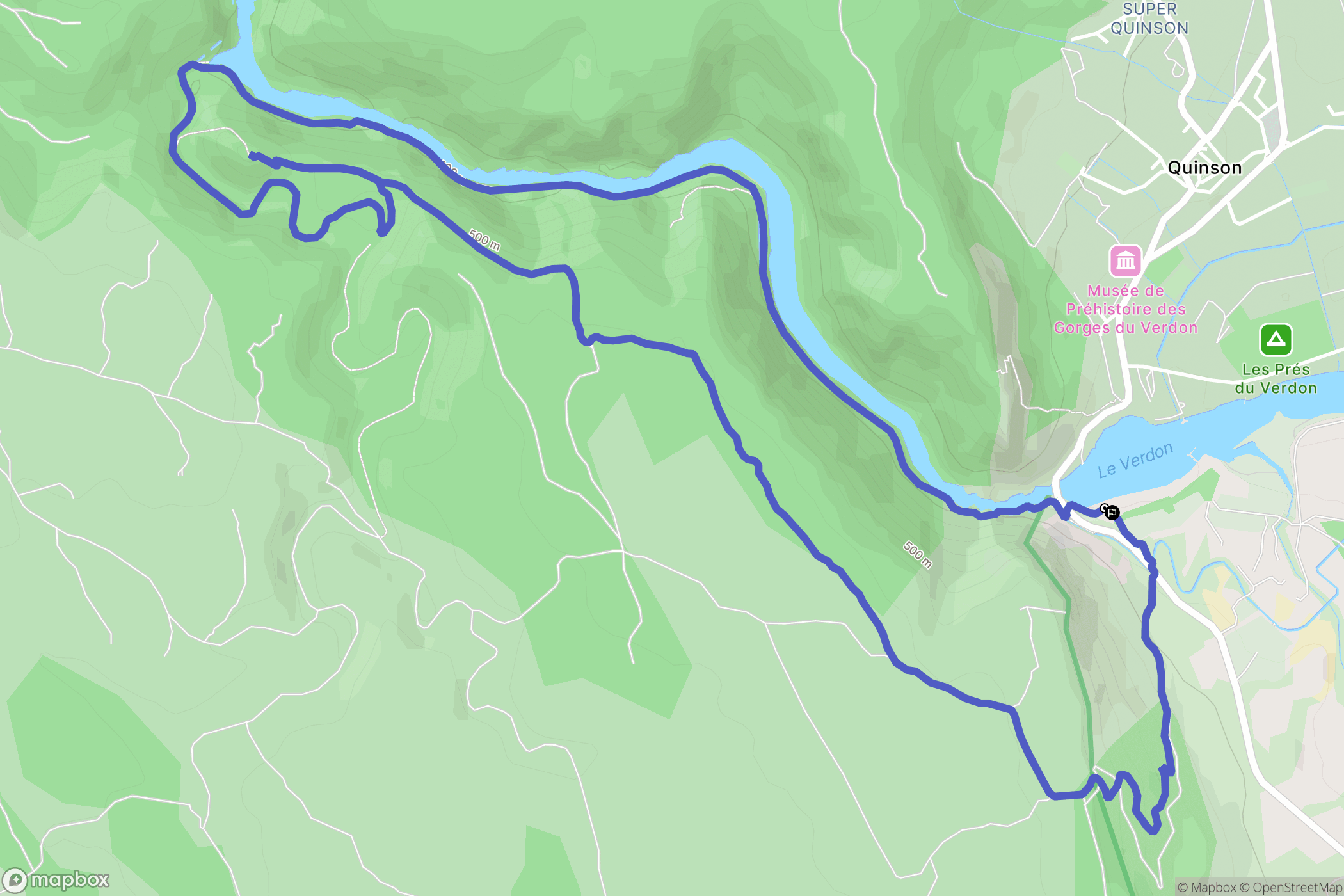 Montmeyan : carte du parcours de randonnée - France