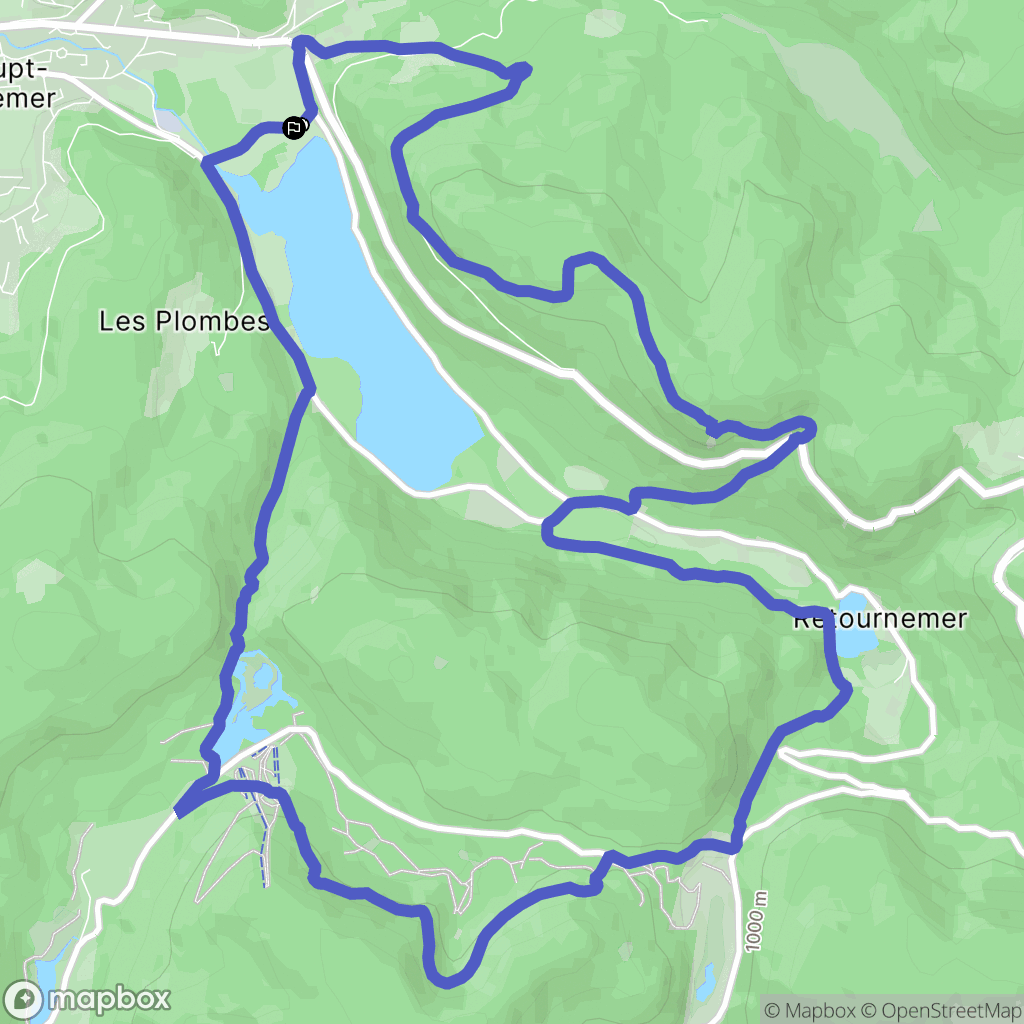 Xonrupt-Longemer : carte du parcours de randonnée - France
