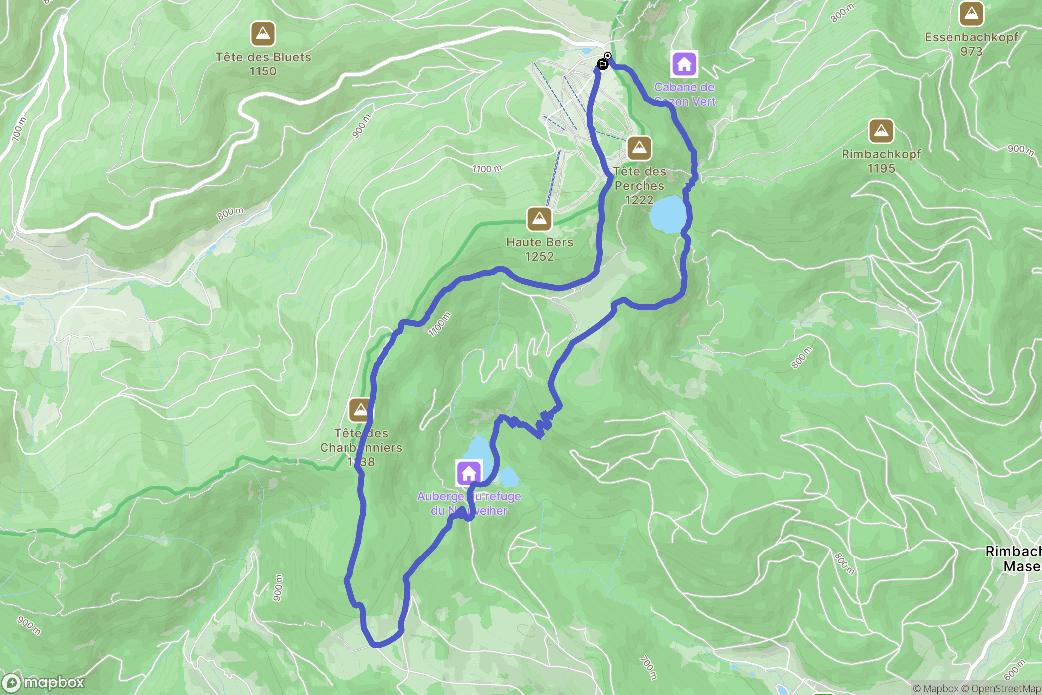 Saint-Maurice-sur-Moselle : carte du parcours de randonnée - France