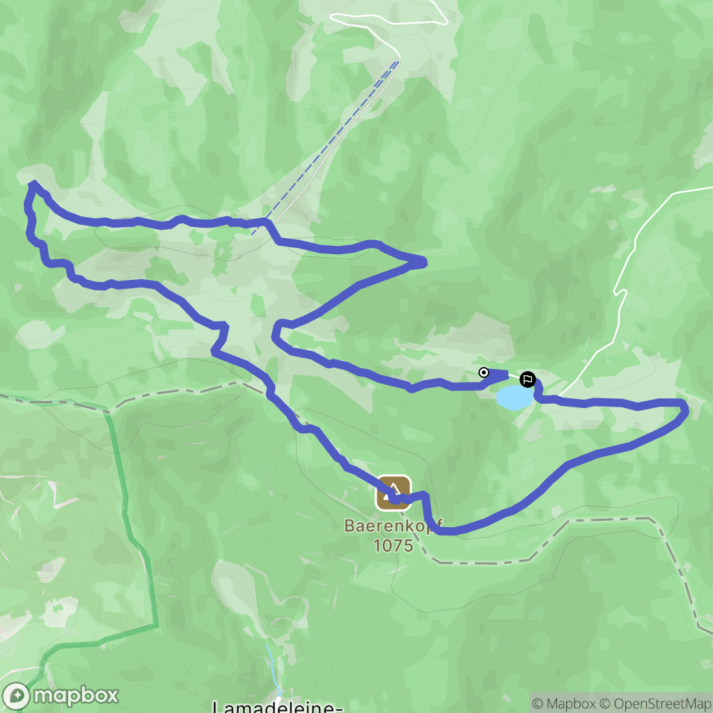 Kirchberg : carte du parcours de randonnée - France