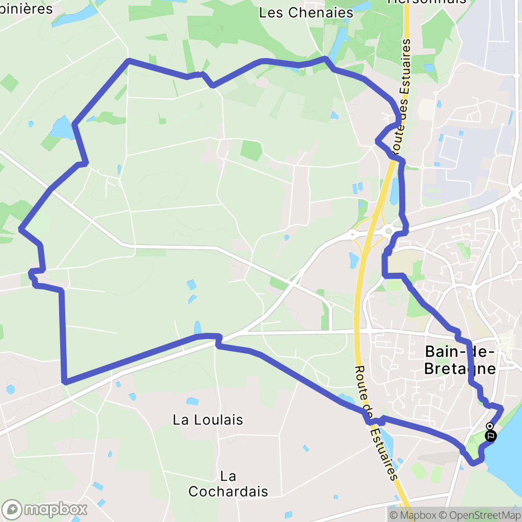 Bain-de-Bretagne : carte du parcours de randonnée - France