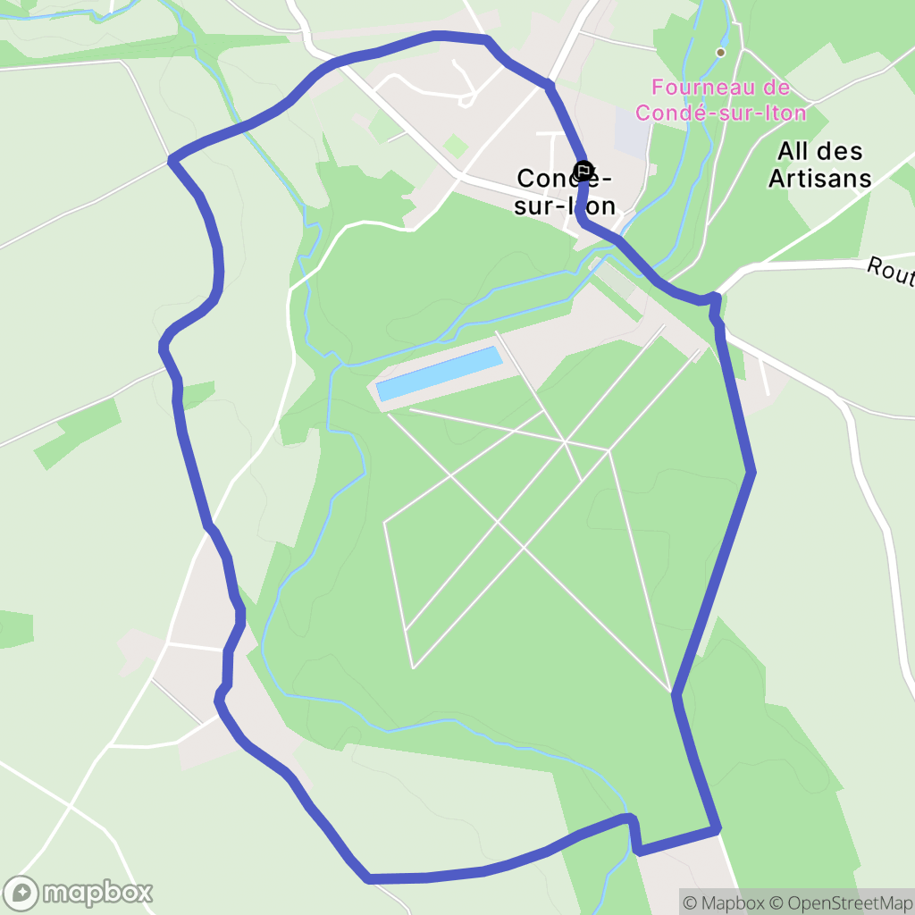 Mesnils-sur-Iton : carte du parcours de randonnée - France