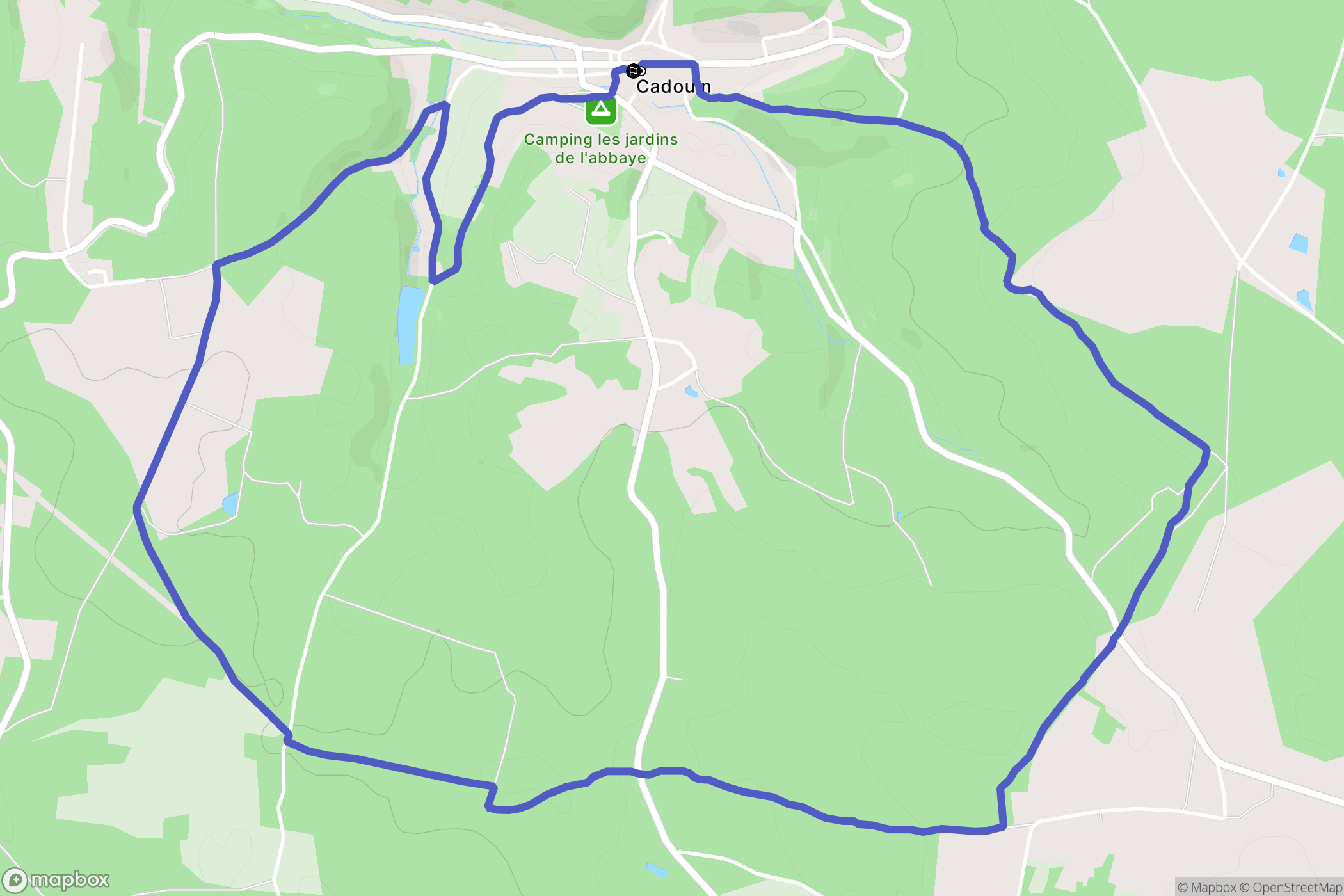 Le Buisson-de-Cadouin : carte du parcours de randonnée - France