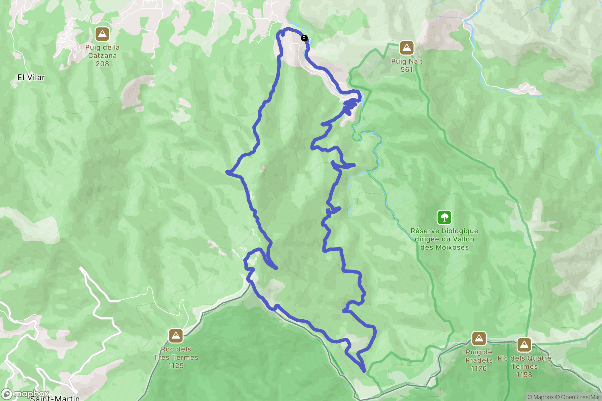 Sorède : carte du parcours de randonnée - France