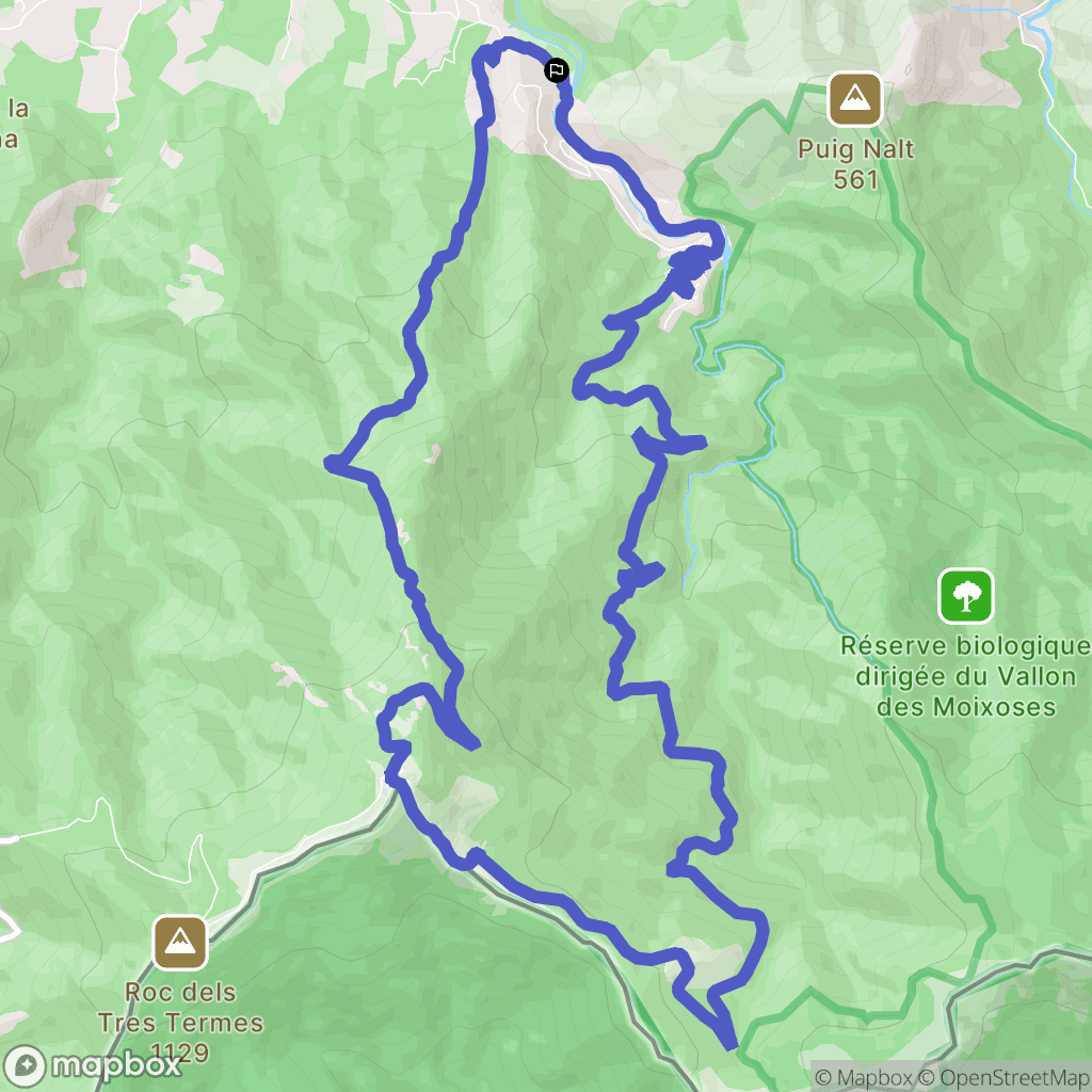 Sorède : carte du parcours de randonnée - France
