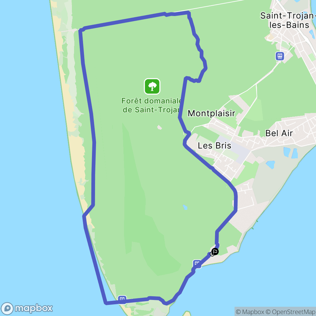 Saint-Trojan-les-Bains : carte du parcours de randonnée - France