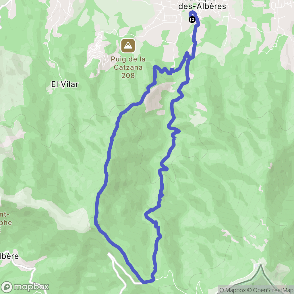 Laroque-des-Albères : carte du parcours de randonnée - France