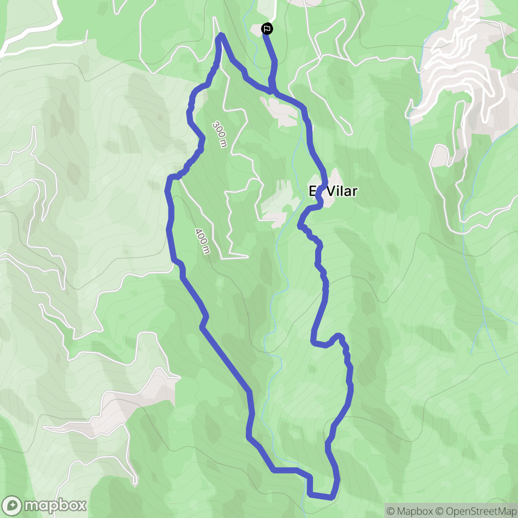 Villelongue-Dels-Monts : carte du parcours de randonnée - France