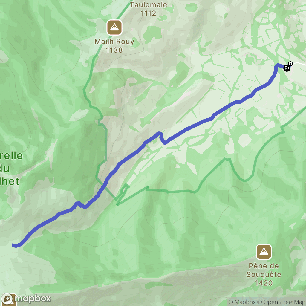 Ségus : carte du parcours de randonnée - France