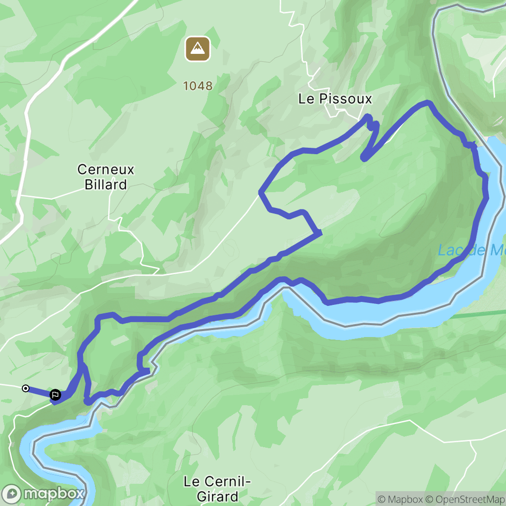 La Courpée : carte du parcours de randonnée - France