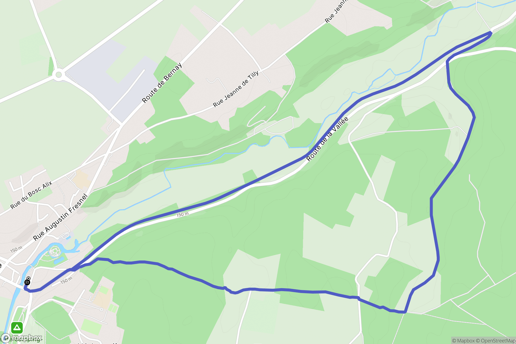 Broglie : carte du parcours de randonnée - France