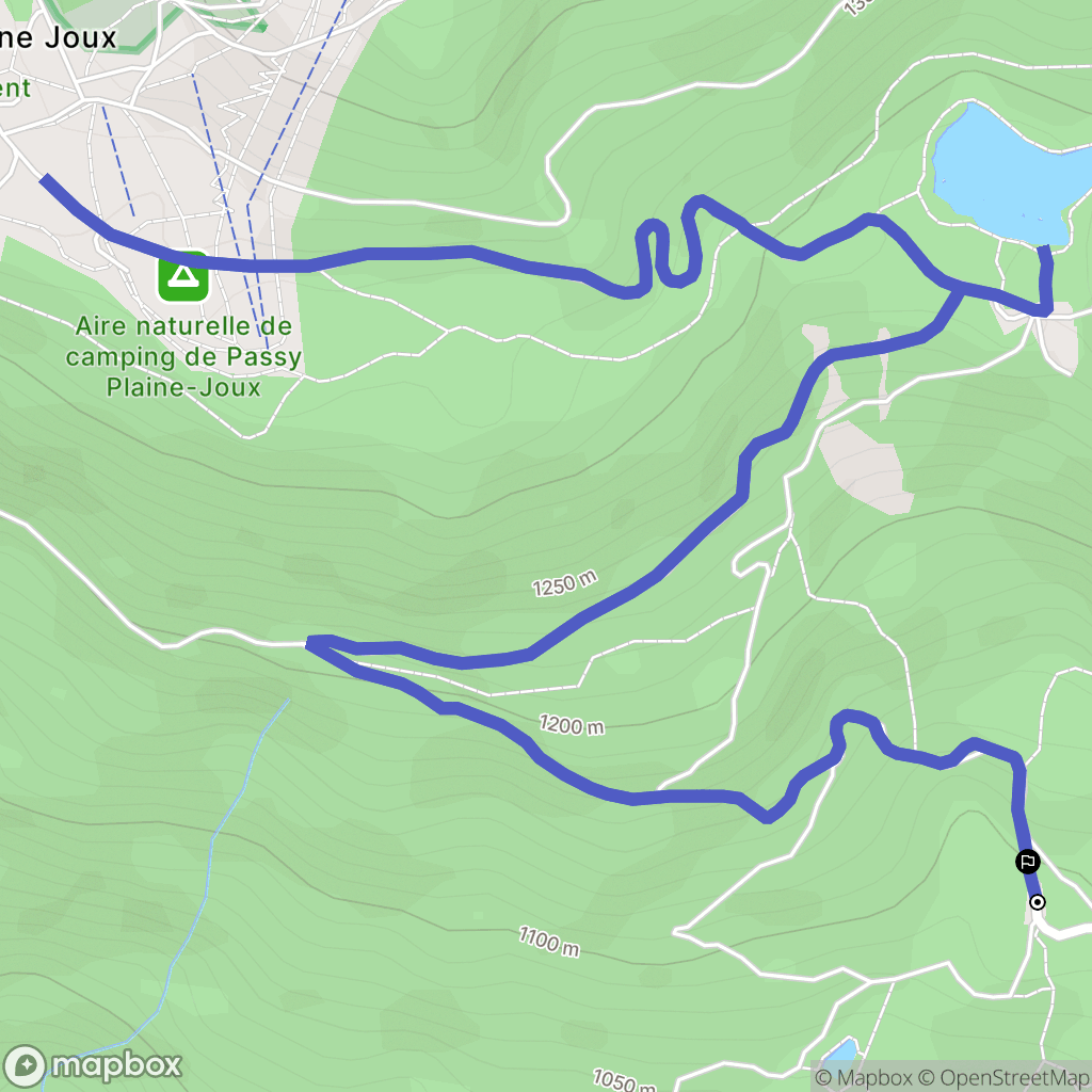 La Côte, Servoz : carte du parcours de randonnée - France