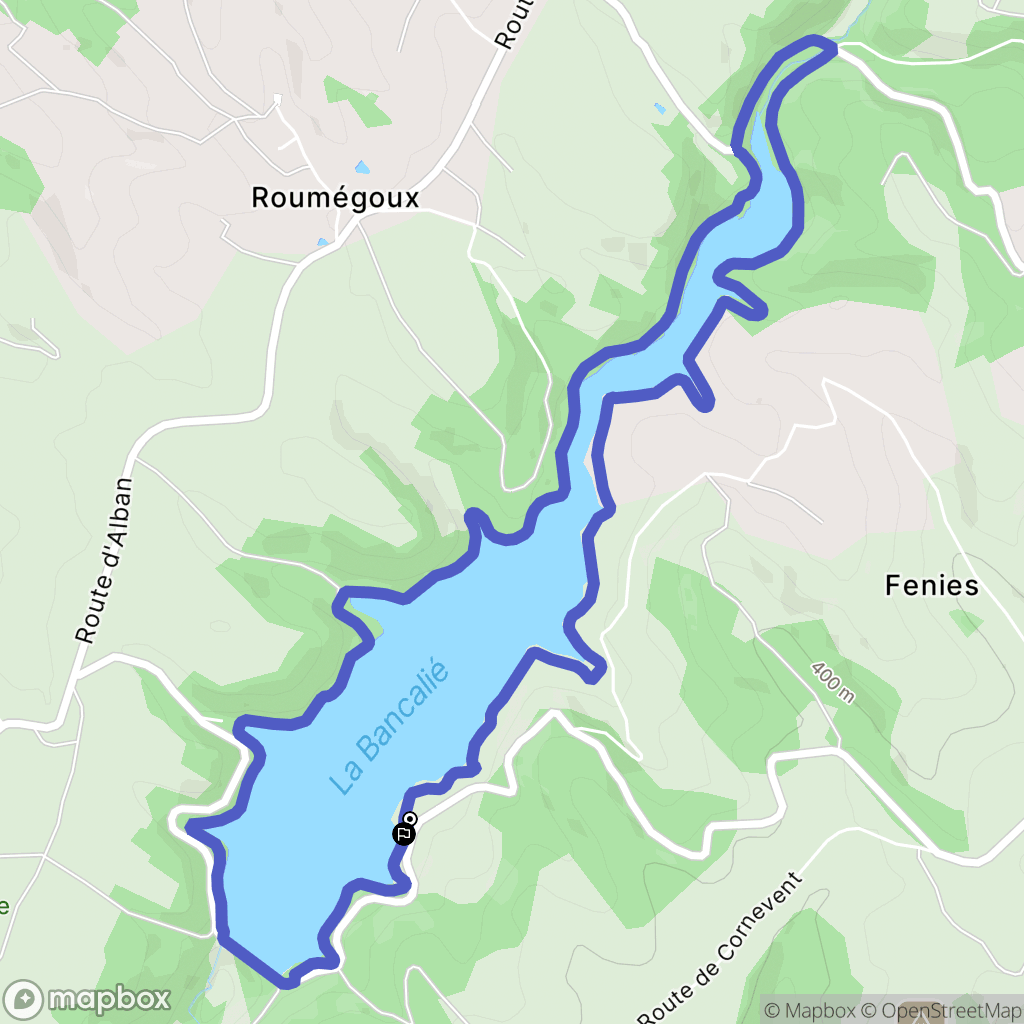 Terre-de-Bancalié : carte du parcours de randonnée - France