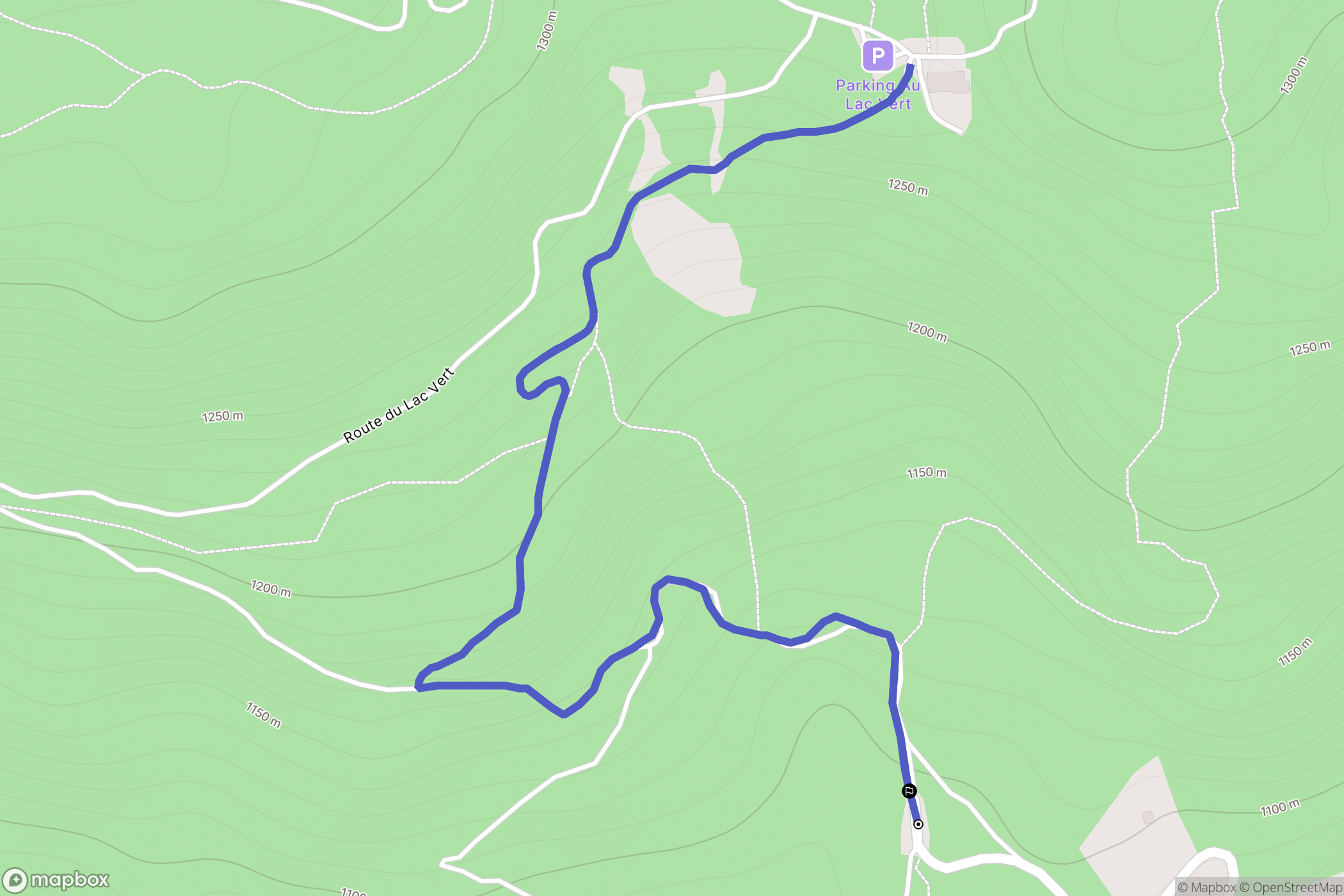 Servoz : carte du parcours de randonnée - France