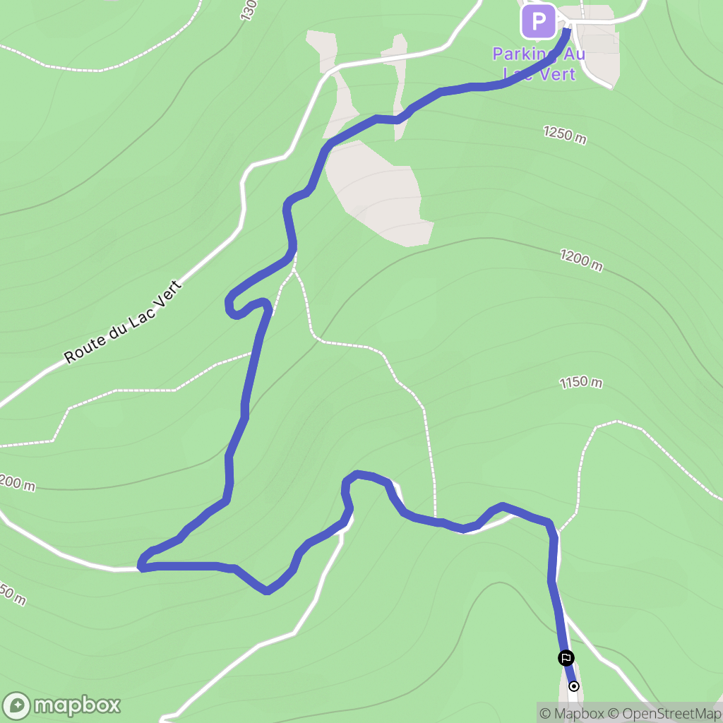 Servoz : carte du parcours de randonnée - France
