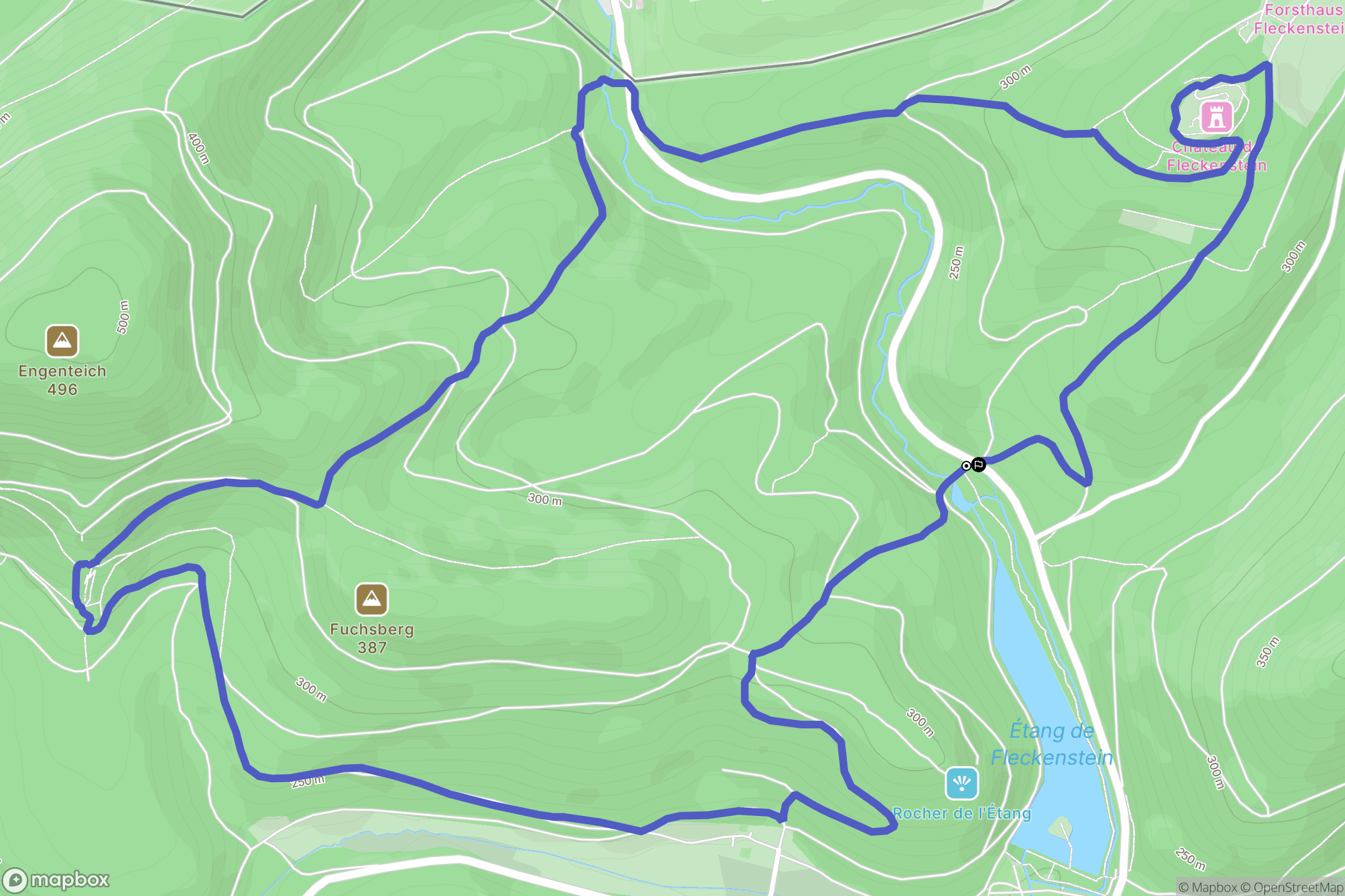 Lembach : carte du parcours de randonnée - France