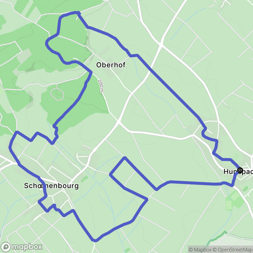 Hunspach : carte du parcours de randonnée - France
