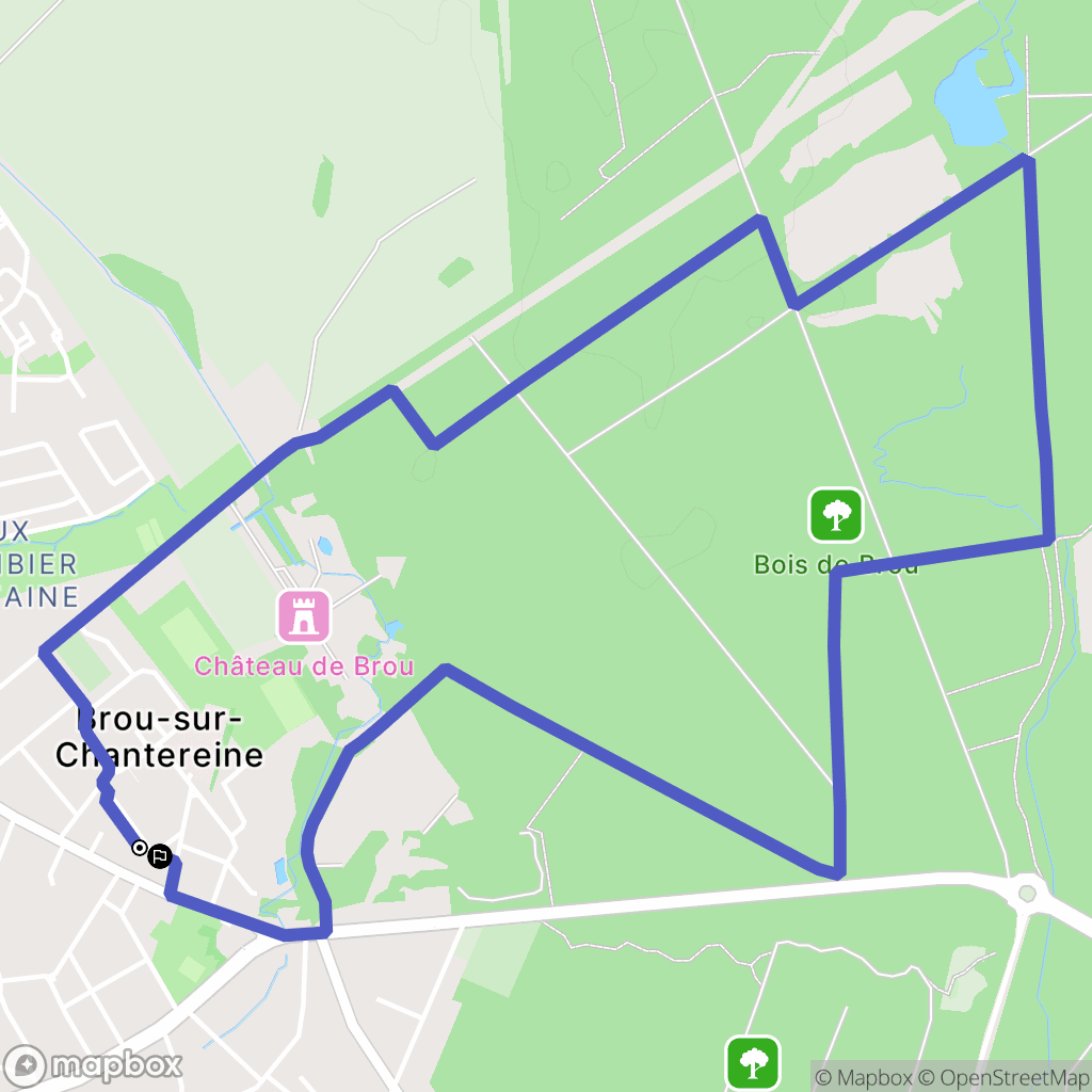 Brou-sur-Chantereine : carte du parcours de randonnée - France