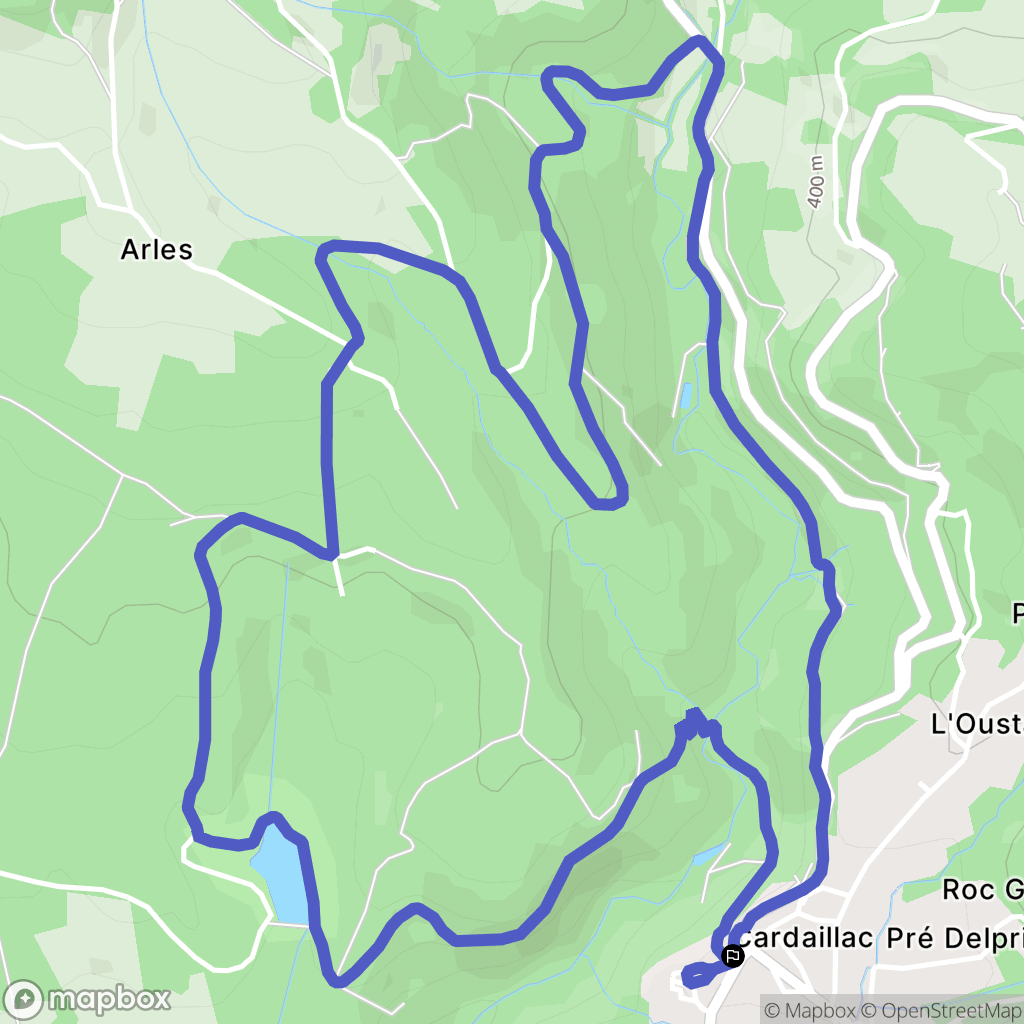 Cardaillac : carte du parcours de randonnée - France