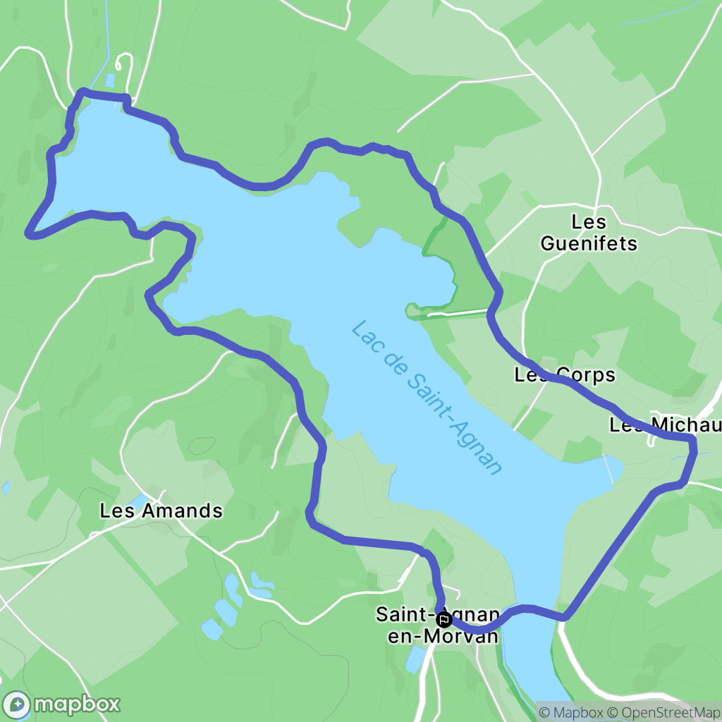 Saint-Agnan : carte du parcours de randonnée - France