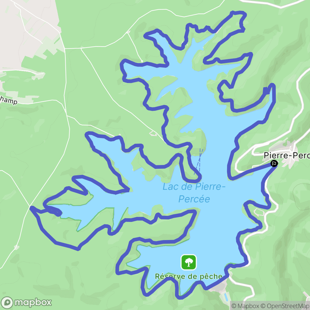 Pierre-Percée : carte du parcours de randonnée - France