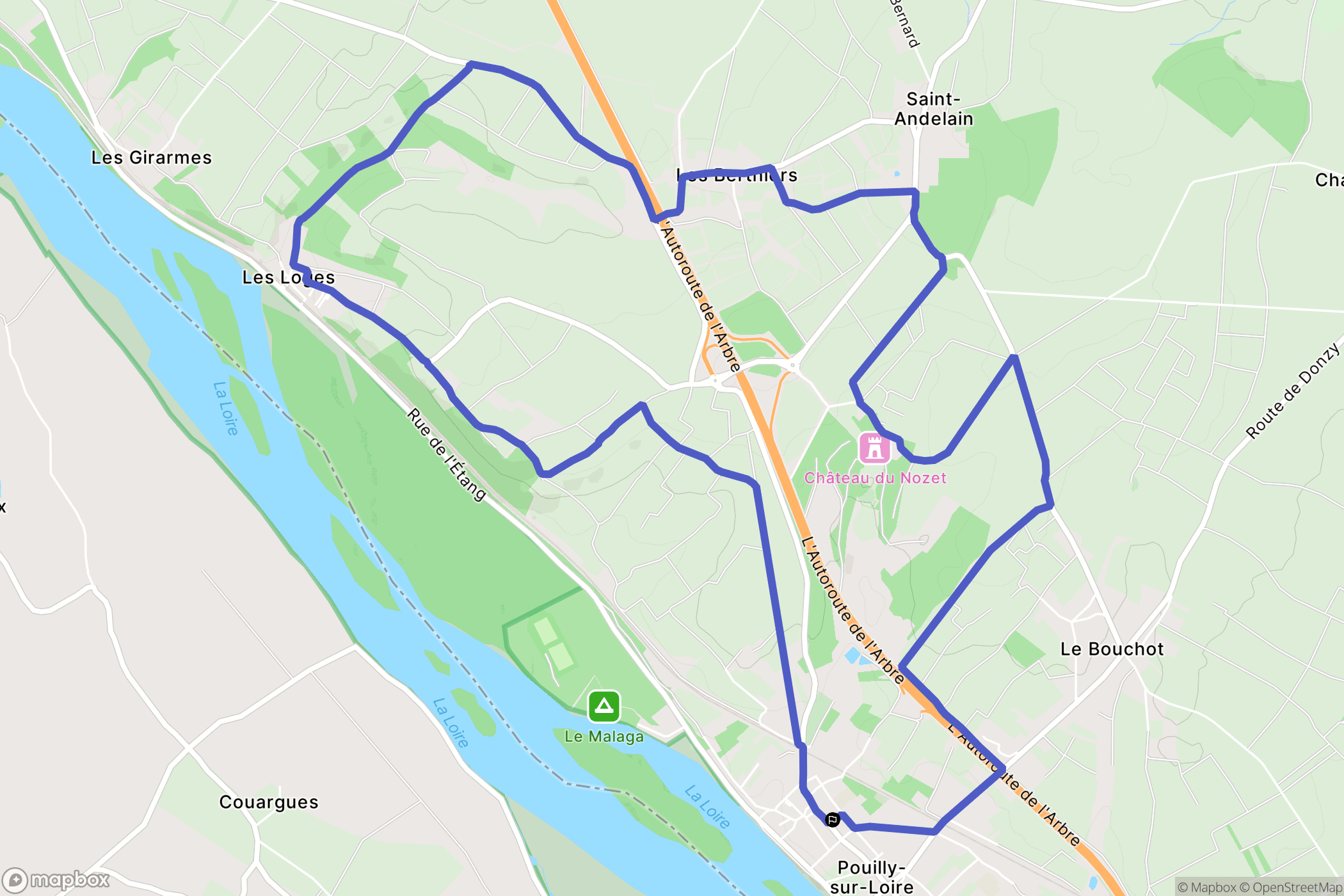 Pouilly-sur-Loire: routekaart voor buitenactiviteiten - France