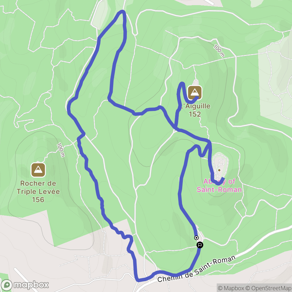 Beaucaire : carte du parcours de randonnée - France
