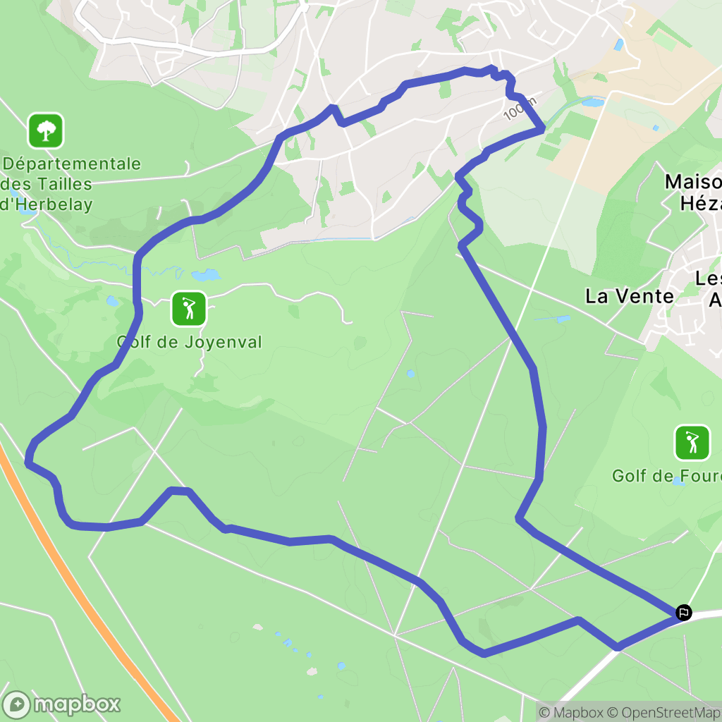 Saint-Germain-en-Laye : carte du parcours de randonnée - France